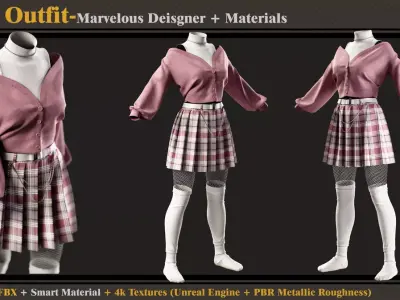 Girl s Outfit 43 Free 3D model