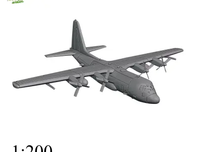 Lockheed AC-130U Spooky 3D print model