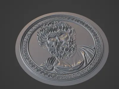 Aristotle Medallion 3D print model