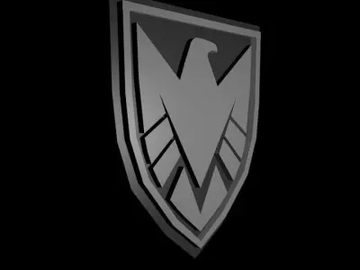 Marvels SHIELD Badge Version 2 Free low-poly 3D model