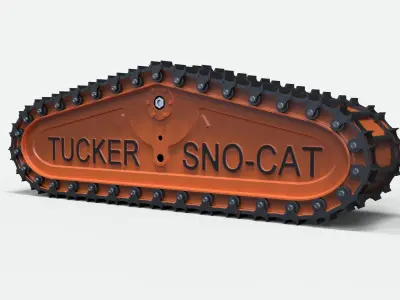 Steel track from Tucker SnoCat 3D model