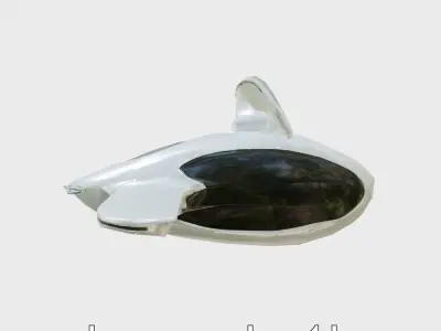 Futuristic Autonomous Flying Taxi Model with Sleek Aerodynami... Low-poly 3D model