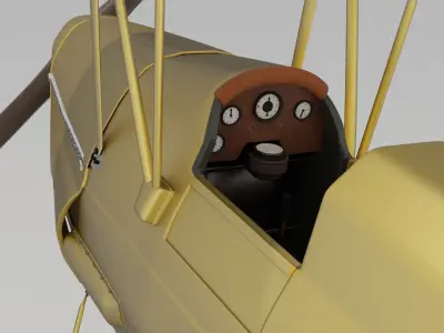 De Havilland Tigermoth 3D model