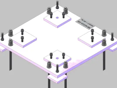 26391-Base for robot NACHI-NC510-Hight 100 3D model
