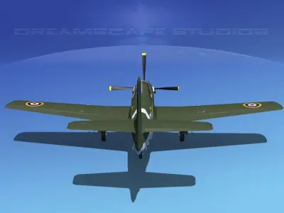 North American Mustang X RAAF V01 3D model