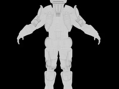 Sci-Fi Super Soldier Low-poly 3D model