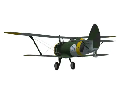 Polikarpov I-15bis 3D model