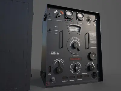 German World War II Radio station 3D model