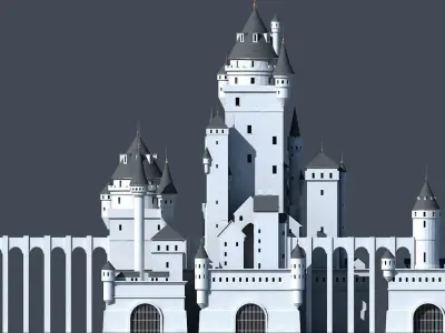 Fantasy Castle 001 3D model