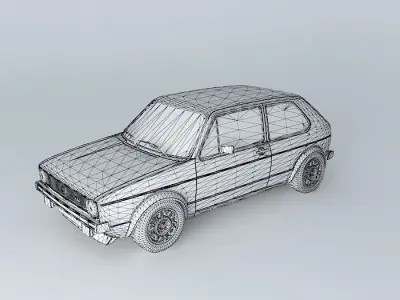 Volkswagen Golf Mk1 GTI Typ 17 1975 Free 3D model