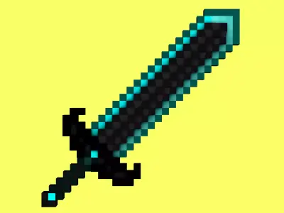 Minecraft Dark Diamond Sword FREE 3D Model Free 3D model Free 3D model