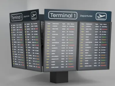 Flight Information Display System 3D model