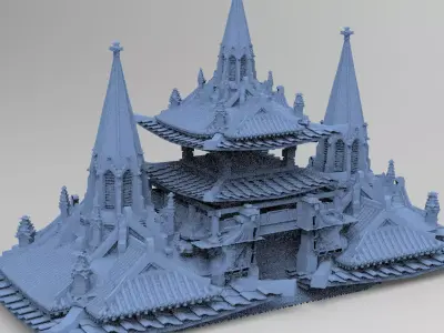 General Warlord Temple Roof grand 3D model