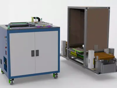 Tray loading and unloading machine 3D model