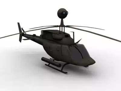 Kiowa oh58d Low-poly 3D model