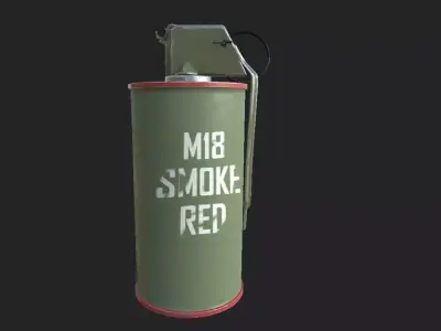 Smoke bomb Free low-poly 3D model