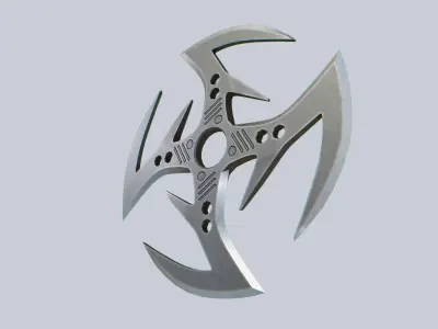 Shuriken Low-poly 3D model