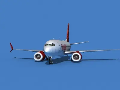 Boeing 737 MAX 7 SpiceJet 3D model