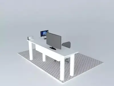 Study table Free 3D model