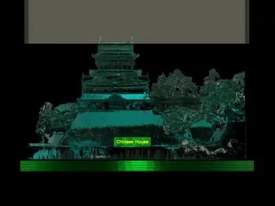 Chinese ancient house Low-poly 3D model