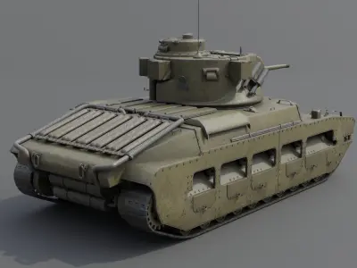 Matilda II Infantry Tank Low-poly 3D model