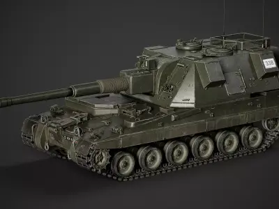 AS-90 Low-poly 3D model