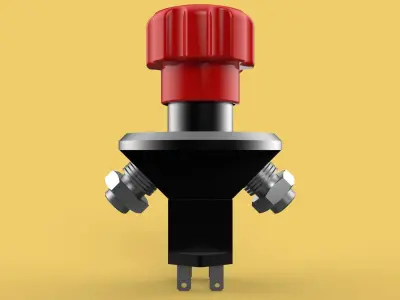EMERGENCY BUTTON DISCONNECT CUT OFF KILL SWITCH ALTERNATOR 3D model