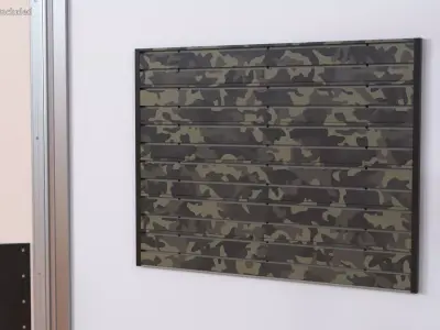 Modular Wall Woodland Camouflage 3D model