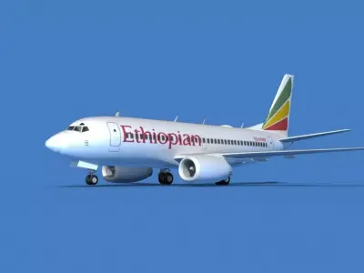 Boeing 737 MAX 7 Ethiopean Airlines 3D model