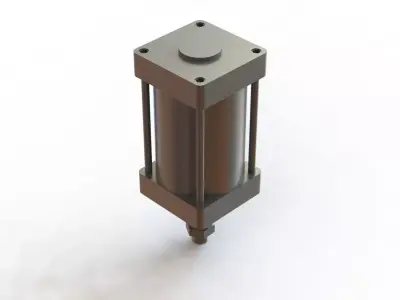 Cilindro Pneumatico SMC MDBB125TN 125Z Pneumatic Cylinder 3D model