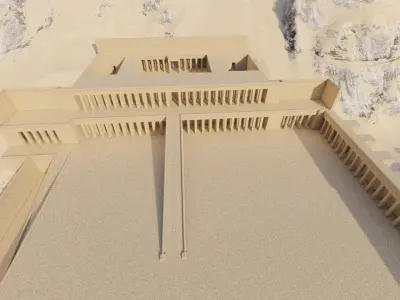 somer ancient pyramid-Ziggurat Temple 3D model