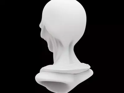 Alien God Bust 3D Print Model 3D print model