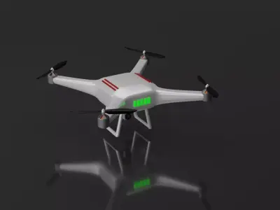 3D Drone modeling in Blender 3D model