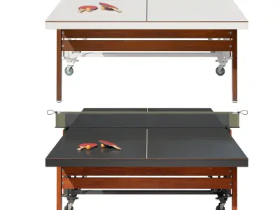 RS Barcelona folding outdoor ping pong table 3D model