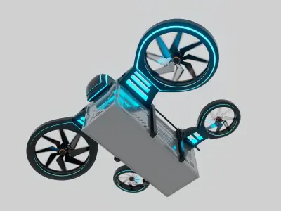 scifi cargo drone futuristic  3D model