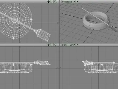 Inflatable row boat - Type 2 3D model