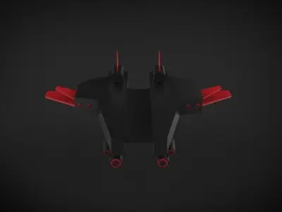 BattleWar SpaceShip Low-poly 3D model