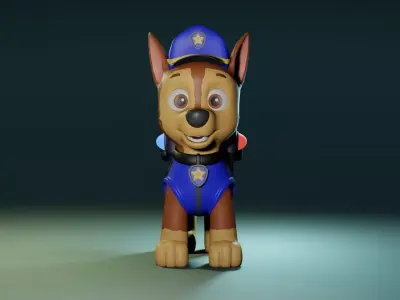 Chase paw patrol for minecraft 3D model