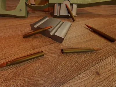 AWP and case Free low-poly 3D model