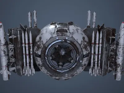 Military Drone Mk1 Rusted 3D model