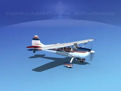 Cessna 170 V09 3D model