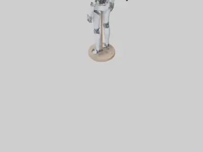 Robot version of a tailor model Low-poly 3D model