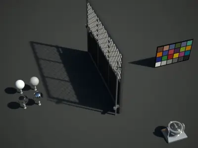 Single Entrance Gate Low-poly 3D model