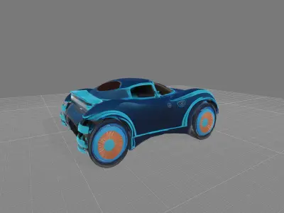 Stylized Cartoon Car 3D Model Free 3D print model