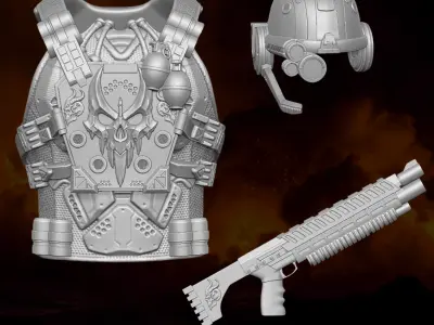 Hell Trooper vol 2 3D printables for action figures 3D print model