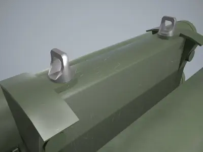  Launcher HOT 3 With Missile Low-poly 3D model