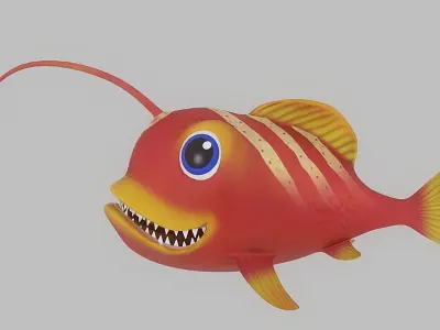 Cartoon Fish 12 Low-poly 3D model