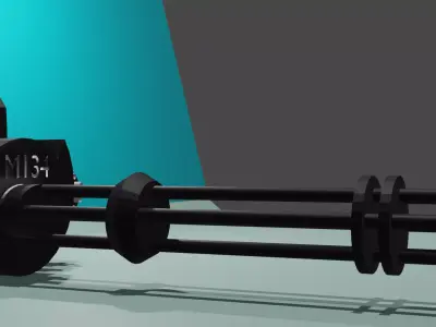 M134 Machine gun  3D model