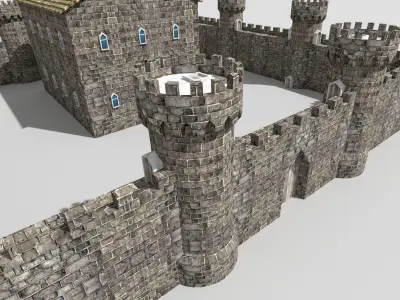 medieval castle 3 Low-poly 3D model