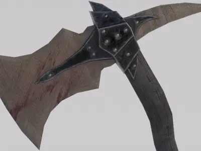 Dragon bon ax Low-poly 3D model